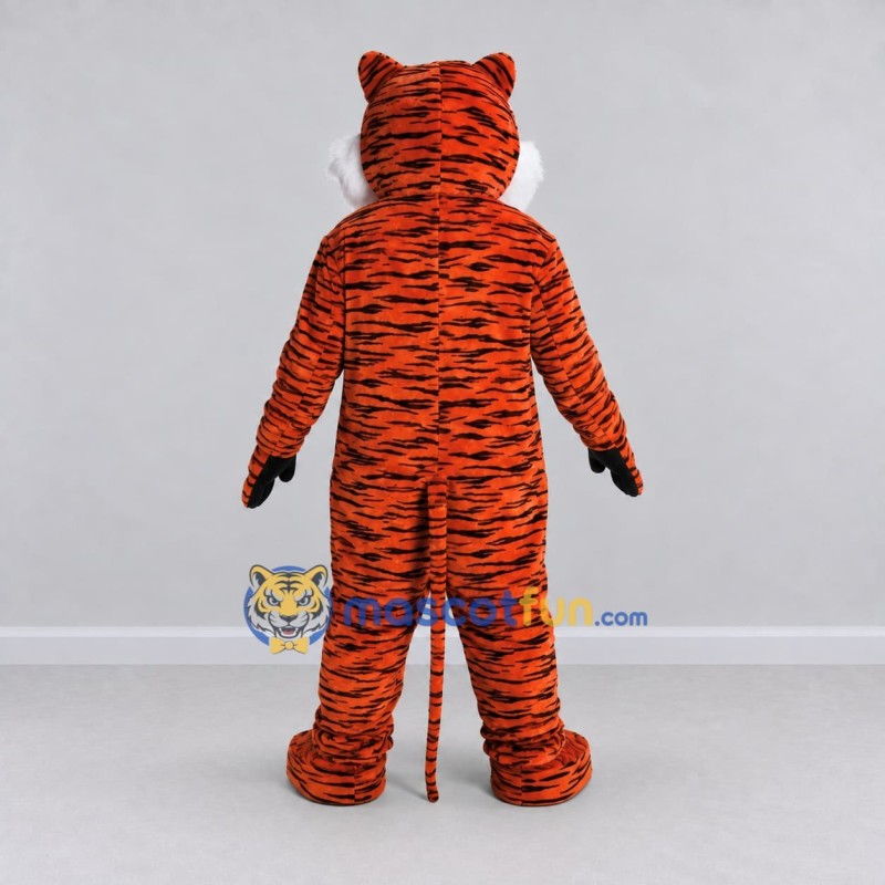 Custom Orange Black and White Tiger Mascot Costume Adult Full Body Suit for Wildlife Events Custom Orange Black and White Tiger Mascot Costume Adult Full Body Suit for Wildlife Events