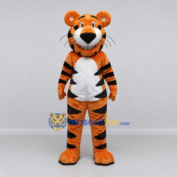 Custom Orange Black and White Tiger Mascot Costume Adult Full Body Suit for Wildlife Events Custom Orange Black and White Tiger Mascot Costume Adult Full Body Suit for Wildlife Events