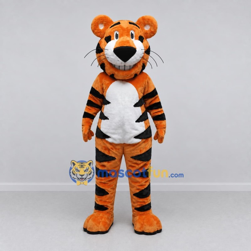 Custom Orange Black and White Tiger Mascot Costume Adult Full Body Suit for Wildlife Events Custom Orange Black and White Tiger Mascot Costume Adult Full Body Suit for Wildlife Events