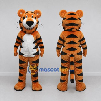 Custom Orange Black and White Tiger Mascot Costume Adult Full Body Suit for Wildlife Events