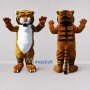 Custom Brown Black and White Tiger Mascot Costume Adult Full Body Suit for Wildlife Events
