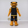 Custom Yellow Black and White Tiger in Sportswear Mascot Costume Adult Full Body Suit for Sports Events Custom Yellow Black and White Tiger in Sportswear Mascot Costume Adult Full Body Suit for Sports Events