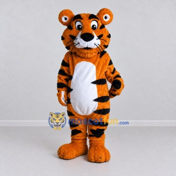 Custom Orange Black and White Tiger Mascot Costume Adult Full Body Suit for Wildlife Events Custom Orange Black and White Tiger Mascot Costume Adult Full Body Suit for Wildlife Events