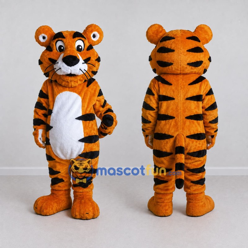 Custom Orange Black and White Tiger Mascot Costume Adult Full Body Suit for Wildlife Events Custom Orange Black and White Tiger Mascot Costume Adult Full Body Suit for Wildlife Events