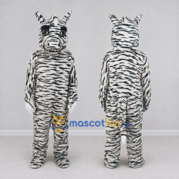 Custom Black and White Zebra Mascot Costume Adult Full Body Suit for Zoo Events