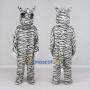 Custom Black and White Zebra Mascot Costume Adult Full Body Suit for Zoo Events