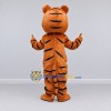 Custom Brown Black and White Tiger Mascot Costume Adult Full Body Suit for Wildlife Events Custom Brown Black and White Tiger Mascot Costume Adult Full Body Suit for Wildlife Events