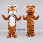 Custom Brown Black and White Tiger Mascot Costume Adult Full Body Suit for Wildlife Events