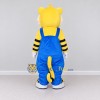 Custom Yellow Black and Blue Tiger in Overalls Mascot Costume Adult Full Body Suit for School Events Custom Yellow Black and Blue Tiger in Overalls Mascot Costume Adult Full Body Suit for School Events