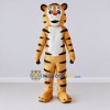 Custom Tan Black and White Tiger Mascot Costume Adult Full Body Suit for Wildlife Events Custom Tan Black and White Tiger Mascot Costume Adult Full Body Suit for Wildlife Events