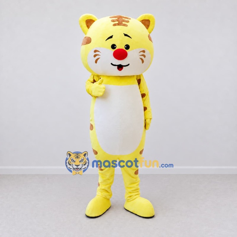 Custom Yellow Brown and White Tiger Mascot Costume Adult Full Body Suit for Children's Parties Custom Yellow Brown and White Tiger Mascot Costume Adult Full Body Suit for Children's Parties