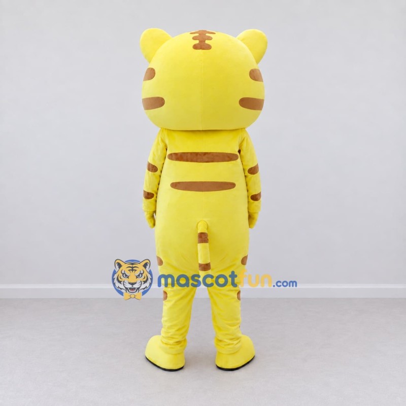 Custom Yellow Brown and White Tiger Mascot Costume Adult Full Body Suit for Children's Parties Custom Yellow Brown and White Tiger Mascot Costume Adult Full Body Suit for Children's Parties