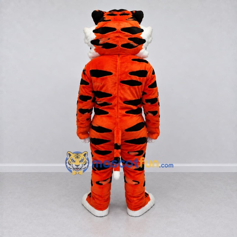 Custom Orange Black and White Tiger Mascot Costume Adult Full Body Suit for Wildlife Events Custom Orange Black and White Tiger Mascot Costume Adult Full Body Suit for Wildlife Events