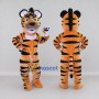 Custom Tan Black and White Tiger Mascot Costume Adult Full Body Suit for Wildlife Events