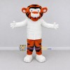 Custom Orange Black and White Tiger in Sweater Mascot Costume Adult Full Body Suit for School Events Custom Orange Black and White Tiger in Sweater Mascot Costume Adult Full Body Suit for School Events