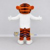 Custom Orange Black and White Tiger in Sweater Mascot Costume Adult Full Body Suit for School Events Custom Orange Black and White Tiger in Sweater Mascot Costume Adult Full Body Suit for School Events