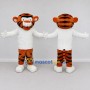 Custom Orange Black and White Tiger in Sweater Mascot Costume Adult Full Body Suit for School Events
