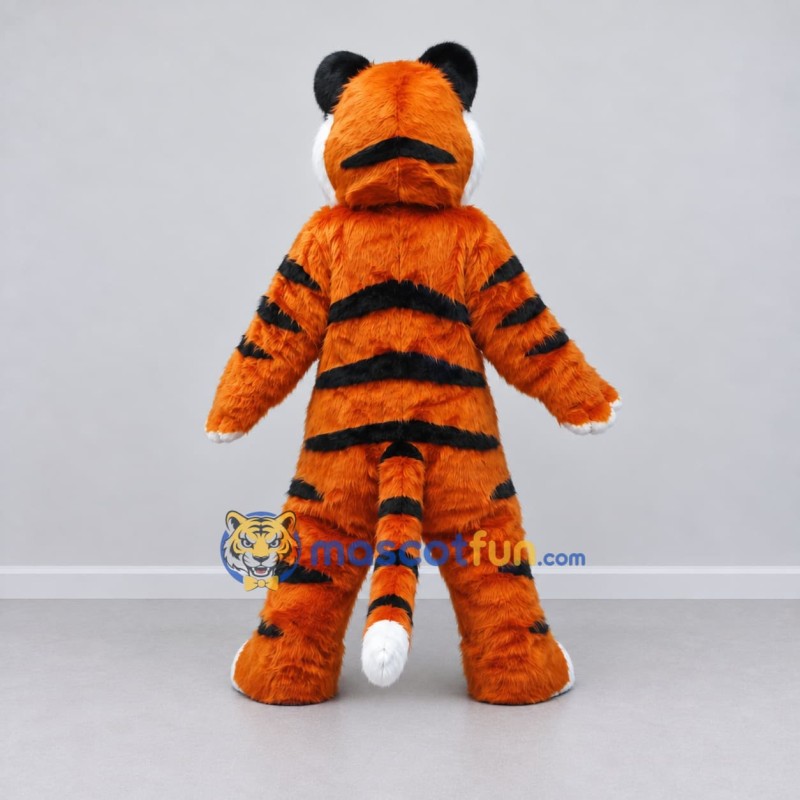 Custom Orange Black and White Tiger Mascot Costume Adult Full Body Suit for Wildlife Events Custom Orange Black and White Tiger Mascot Costume Adult Full Body Suit for Wildlife Events