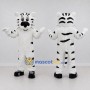 Custom White and Black White Tiger Mascot Costume Adult Full Body Suit for Wildlife Events