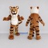 Custom Brown Black and White Tiger Mascot Costume Adult Full Body Suit for Wildlife Events Custom Brown Black and White Tiger Mascot Costume Adult Full Body Suit for Wildlife Events