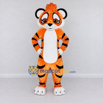 Custom Orange Black and White Tiger Mascot Costume Adult Full Body Suit for Children's Parties Custom Orange Black and White Tiger Mascot Costume Adult Full Body Suit for Children's Parties