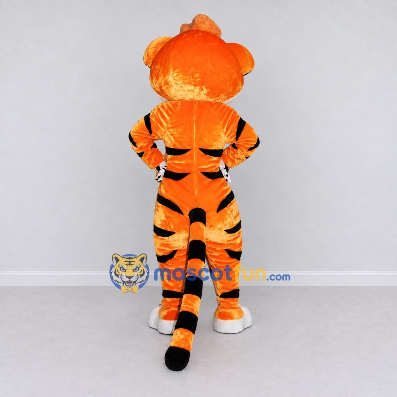 Custom Orange Black and White Tiger Mascot Costume Adult Full Body Suit for Children's Parties Custom Orange Black and White Tiger Mascot Costume Adult Full Body Suit for Children's Parties