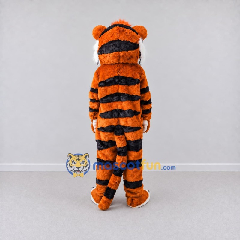 Custom Orange Black and White Tiger Mascot Costume Adult Full Body Suit for Wildlife Events Custom Orange Black and White Tiger Mascot Costume Adult Full Body Suit for Wildlife Events