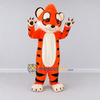 Custom Orange Black and Cream Tiger Mascot Costume Adult Full Body Suit for Children's Parties Custom Orange Black and Cream Tiger Mascot Costume Adult Full Body Suit for Children's Parties