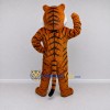 Custom Brown Black and White Roaring Tiger Mascot Costume Adult Full Body Suit for Wildlife Events