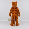 Custom Brown Black and White Tiger Mascot Costume Adult Full Body Suit for Wildlife Events Custom Brown Black and White Tiger Mascot Costume Adult Full Body Suit for Wildlife Events