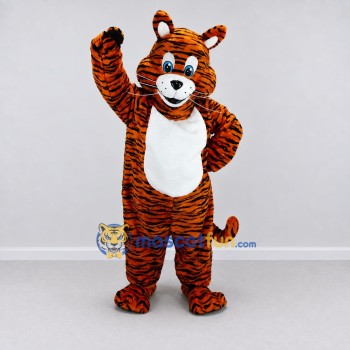 Custom Orange Black and White Tiger Mascot Costume Adult Full Body Suit for Wildlife Events Custom Orange Black and White Tiger Mascot Costume Adult Full Body Suit for Wildlife Events