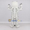Custom White and Black Roaring Tiger Mascot Costume Adult Full Body Suit for Wildlife Events Custom White and Black Roaring Tiger Mascot Costume Adult Full Body Suit for Wildlife Events