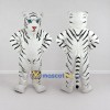 Custom White and Black Tiger Mascot Costume Adult Full Body Suit for Wildlife Events