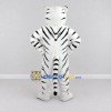 Custom White and Black Tiger Mascot Costume Adult Full Body Suit for Wildlife Events