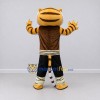 Custom Yellow Brown and Black Tiger in Martial Arts Outfit Mascot Costume Adult Full Body Suit for Martial Arts Events Custom Yellow Brown and Black Tiger in Martial Arts Outfit Mascot Costume Adult Full Body Suit for Martial Arts Events