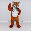 Custom Brown Black and White Roaring Tiger Mascot Costume Adult Full Body Suit for Wildlife Events