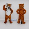 Custom Brown Black and White Roaring Tiger Mascot Costume Adult Full Body Suit for Wildlife Events