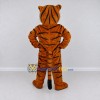 Custom Brown Black and White Roaring Tiger Mascot Costume Adult Full Body Suit for Wildlife Events