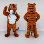 Custom Brown Black and White Tiger Mascot Costume Adult Full Body Suit for Wildlife Events