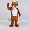 Custom Brown Black and White Tiger Mascot Costume Adult Full Body Suit for Children's Parties