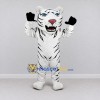 Custom White and Black Roaring Tiger Mascot Costume Adult Full Body Suit for Wildlife Events Custom White and Black Roaring Tiger Mascot Costume Adult Full Body Suit for Wildlife Events