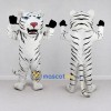 Custom White and Black Roaring Tiger Mascot Costume Adult Full Body Suit for Wildlife Events Custom White and Black Roaring Tiger Mascot Costume Adult Full Body Suit for Wildlife Events