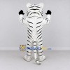 Custom White and Black Roaring Tiger Mascot Costume Adult Full Body Suit for Wildlife Events Custom White and Black Roaring Tiger Mascot Costume Adult Full Body Suit for Wildlife Events