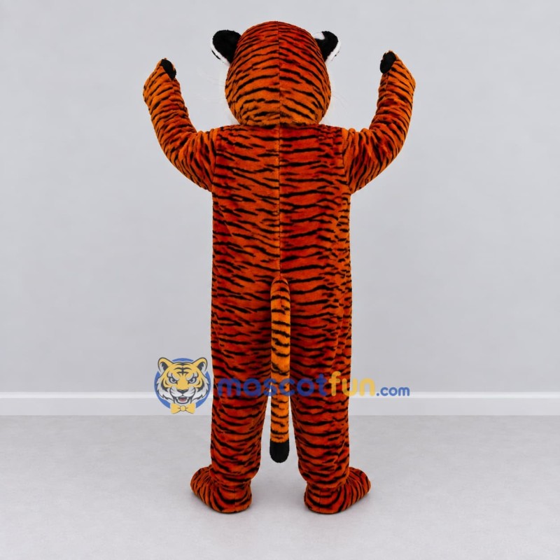 Custom Orange Black and White Roaring Tiger Mascot Costume Adult Full Body Suit for Wildlife Events Custom Orange Black and White Roaring Tiger Mascot Costume Adult Full Body Suit for Wildlife Events