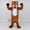 Custom Brown Black and White Tiger Mascot Costume Adult Full Body Suit for Wildlife Events Custom Brown Black and White Tiger Mascot Costume Adult Full Body Suit for Wildlife Events