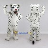 Custom White and Black Tiger Mascot Costume Adult Full Body Suit for Wildlife Events Custom White and Black Tiger Mascot Costume Adult Full Body Suit for Wildlife Events