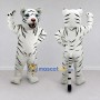 Custom White and Black Tiger Mascot Costume Adult Full Body Suit for Wildlife Events