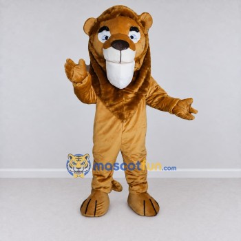 Custom Tan and Brown Lion Mascot Costume Adult Full Body Suit for Wildlife Events Custom Tan and Brown Lion Mascot Costume Adult Full Body Suit for Wildlife Events
