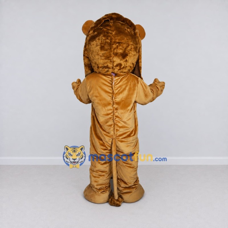 Custom Tan and Brown Lion Mascot Costume Adult Full Body Suit for Wildlife Events