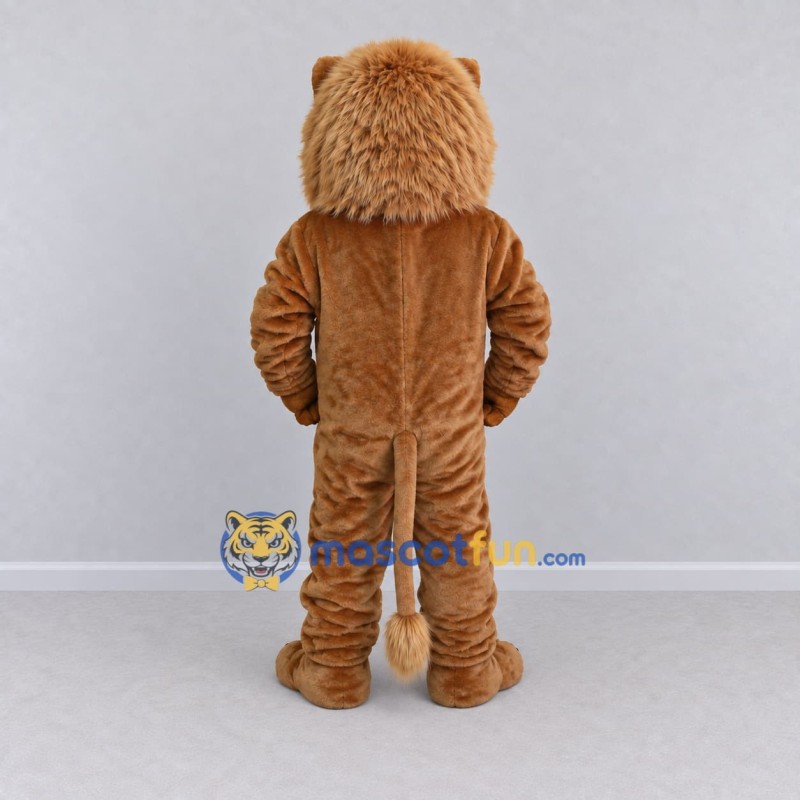 Custom Brown and Tan Lion Mascot Costume Adult Full Body Suit for Wildlife Events Custom Brown and Tan Lion Mascot Costume Adult Full Body Suit for Wildlife Events